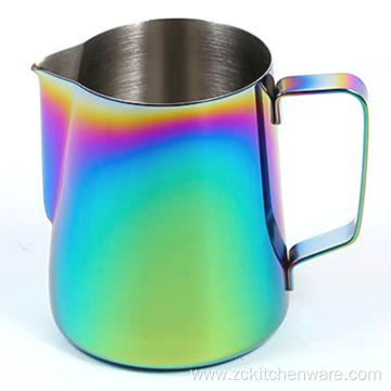 Colorful Stainless Steel Coffee Milk Frother Jug